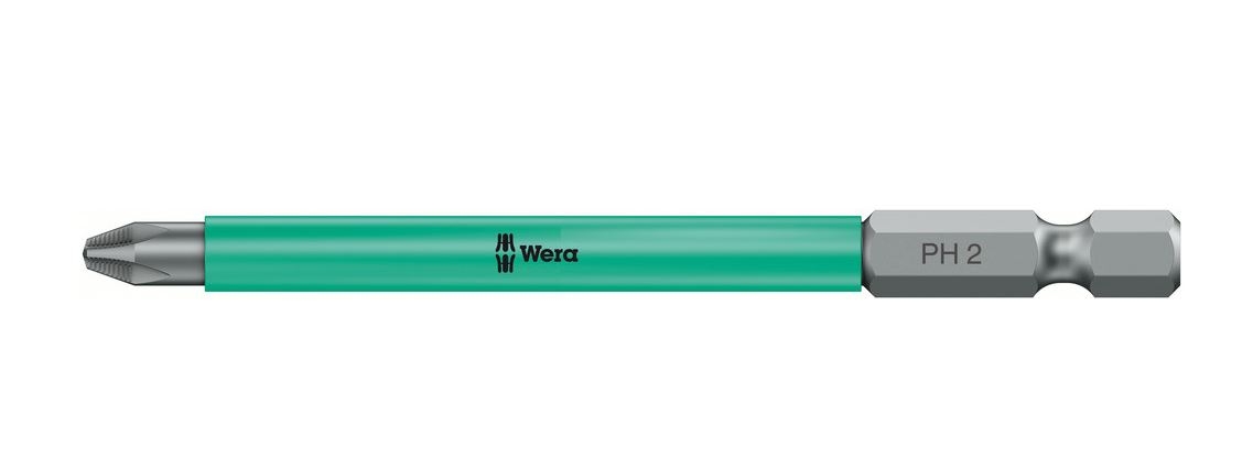Wera 05323781001 853/4 Embouts ACR® SL Embout cruciforme avec revêtement en plastique, magnétisé, PH 2 x 90 mm