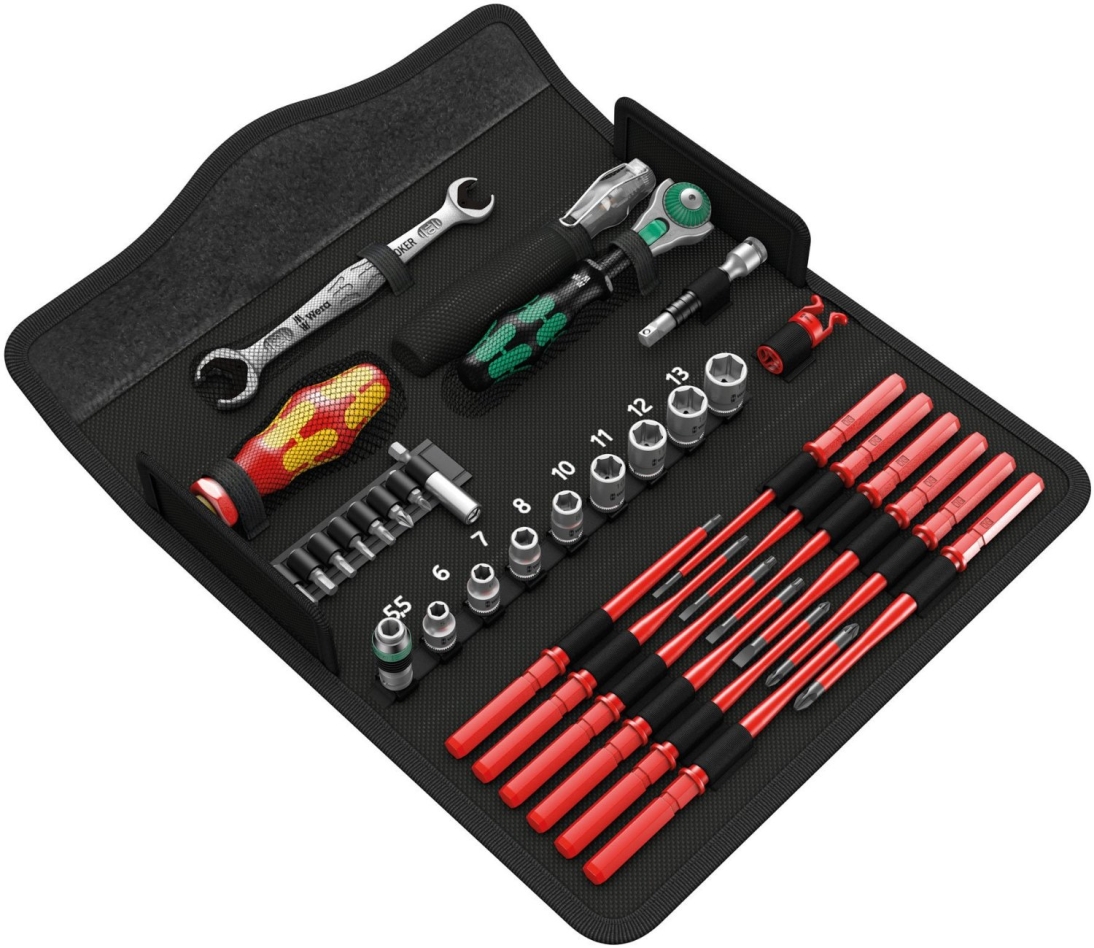 Wera 05135926001 Kraftform Kompakt W1 Jeu d'outils d'entretien, en mallette