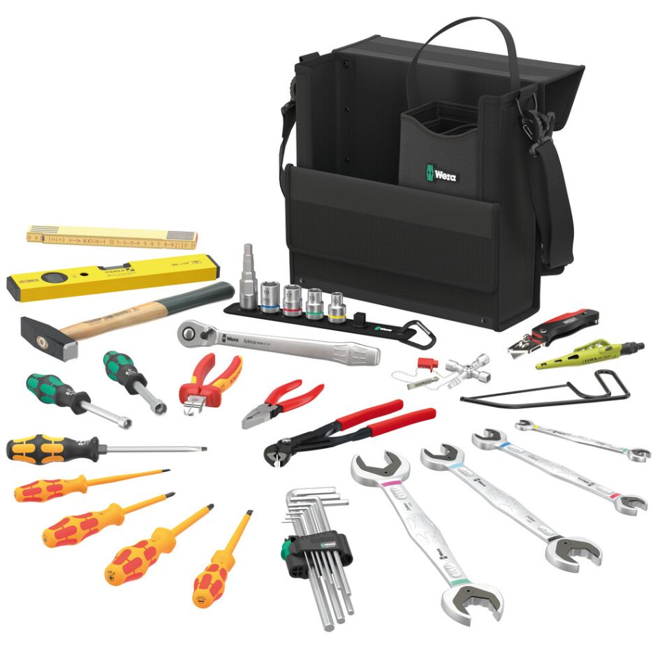 Wera 05136071001 WERA 2go SHK 1 Jeu d'outils pour le secteur de la plomberie et du chauffage, de la ventilation et de la climatisation 36 pièces