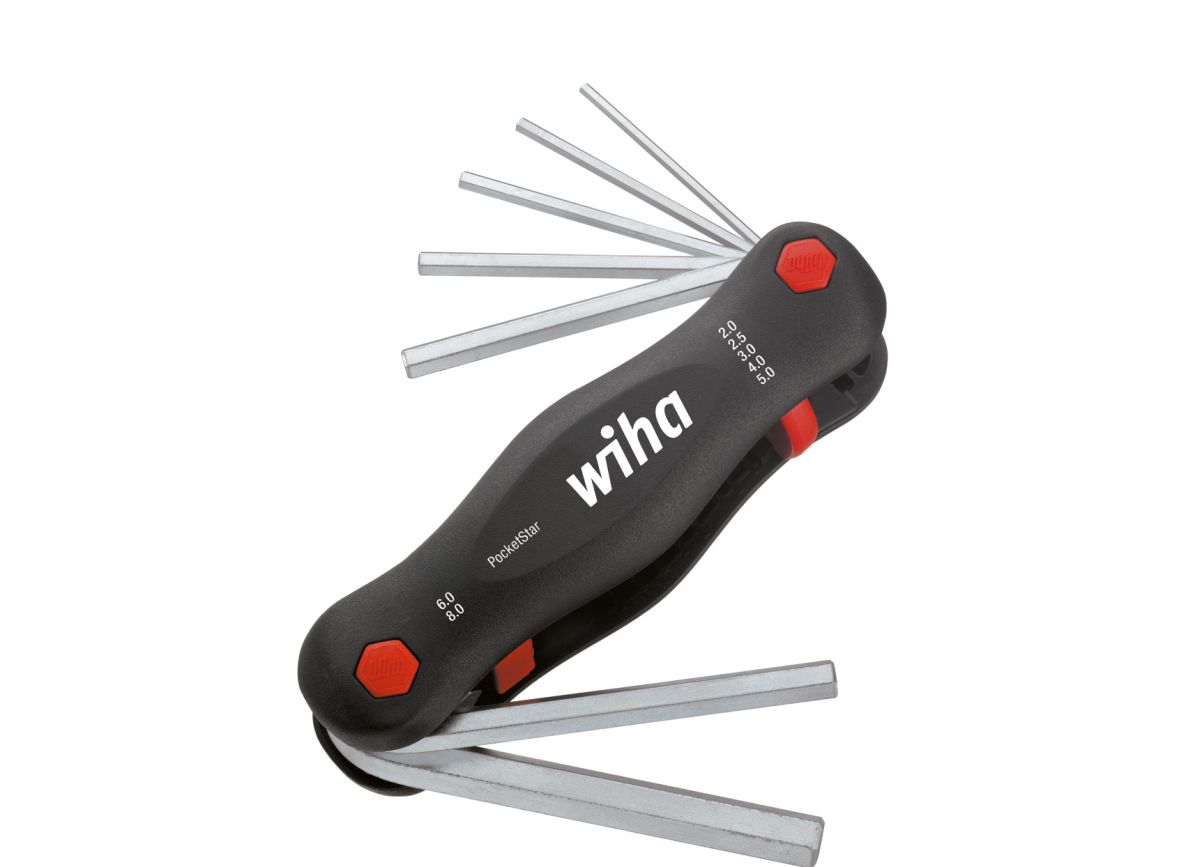 Wiha 23041 Multitool PocketStar hexagone 7 pièces version SB avec crochet à fente euro ()