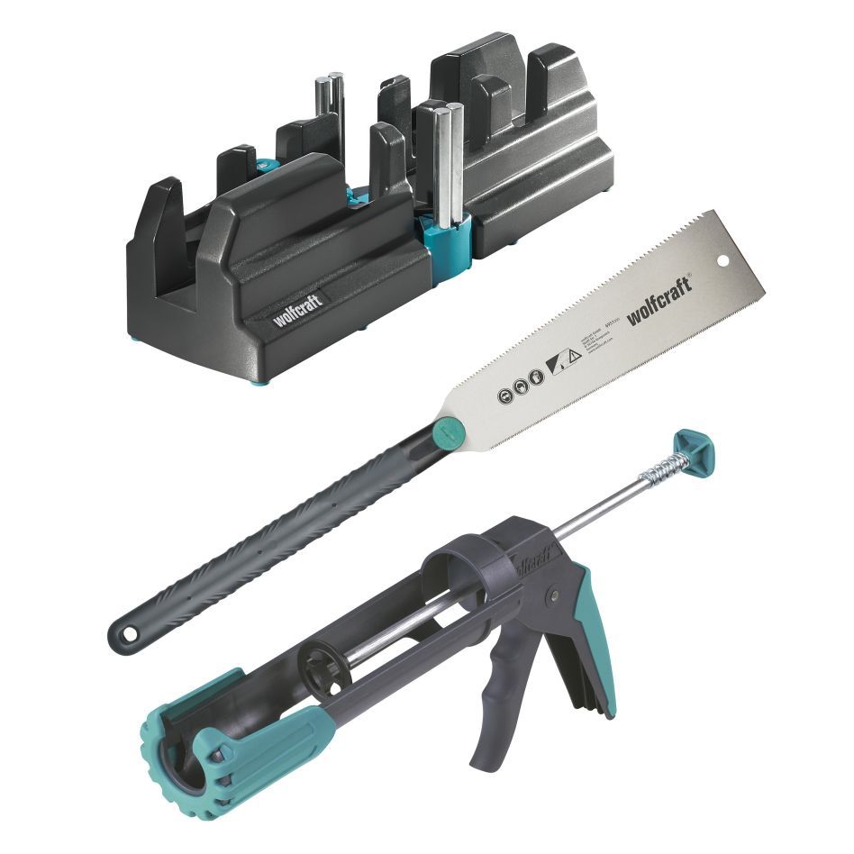 Wolfcraft 6977000 Jeu d''outils pratiques pour l''assemblage des plinthes