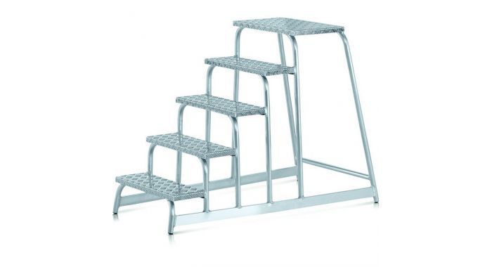 Zarges 40035 AFA P Escalier de base 5 marches avec plate-forme