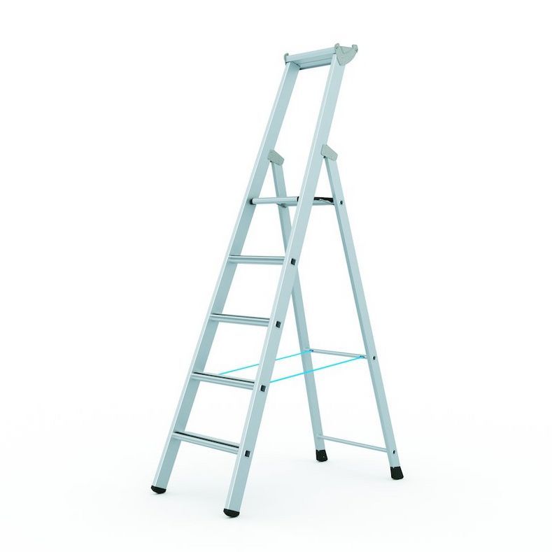 Zarges 41376 Saferstep S Escalier horizontal à 6 marches, plate-forme incluse
