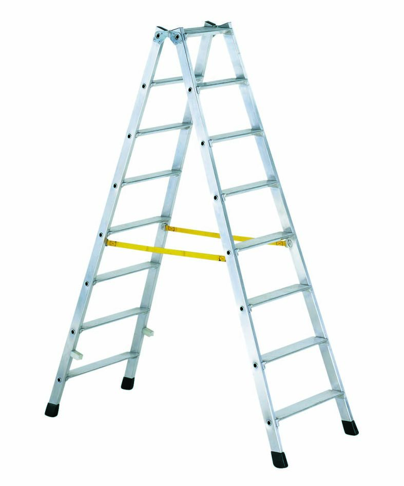 Zarges 42468 Z300 Échelle stable double face avec échelons à bord relevé 2 x 8 marches