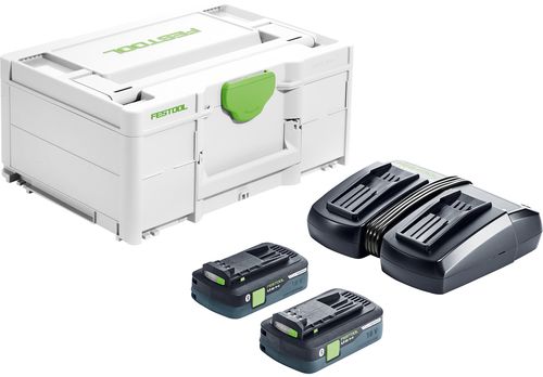 Festool Accessoires 577109 Set d'alimentation SYS 18V 2x4.0/TCL6 DUO-2 x batterie et chargeur dans le systainer